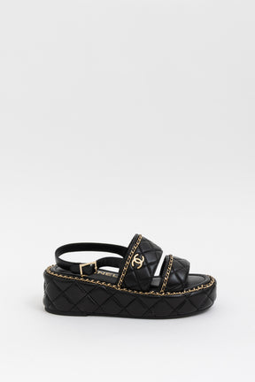 Coco Mark Matelasse Leather Sandals