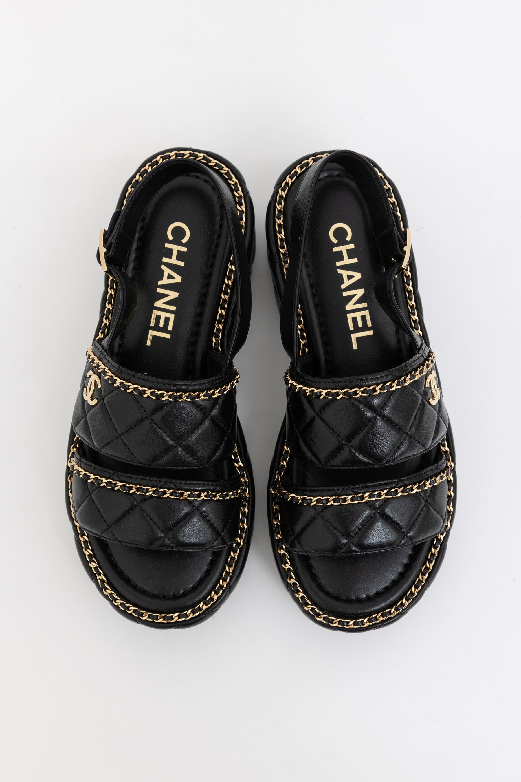 Coco Mark Matelasse Leather Sandals