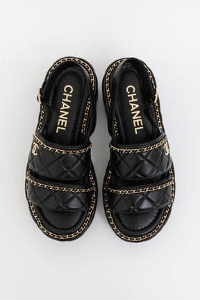 Coco Mark Matelasse Leather Sandals