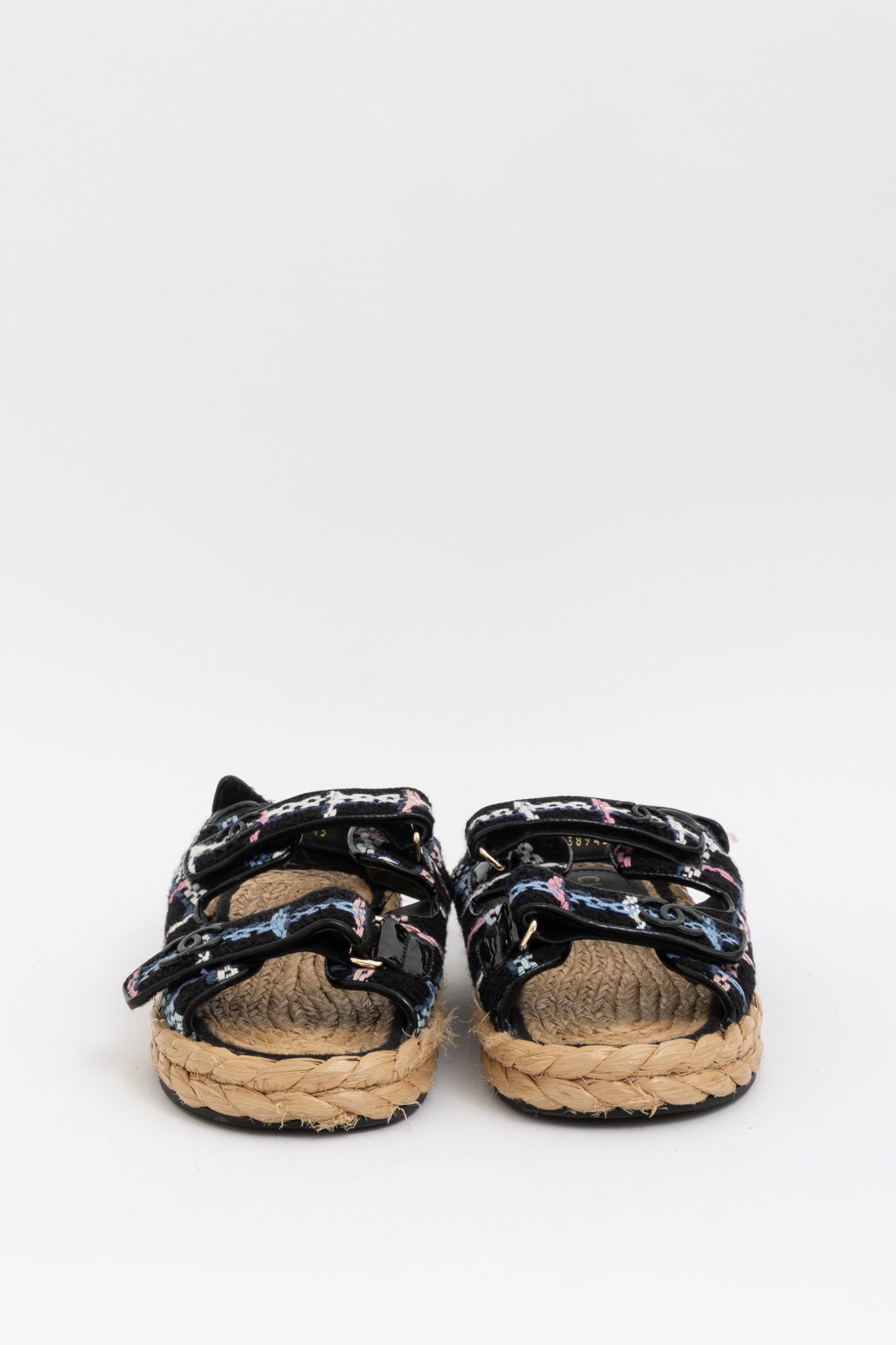 Raffia and Tweed Dad Sandals