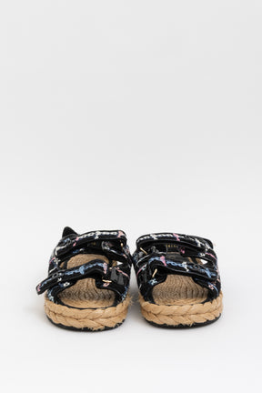 Raffia and Tweed Dad Sandals