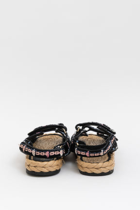 Raffia and Tweed Dad Sandals