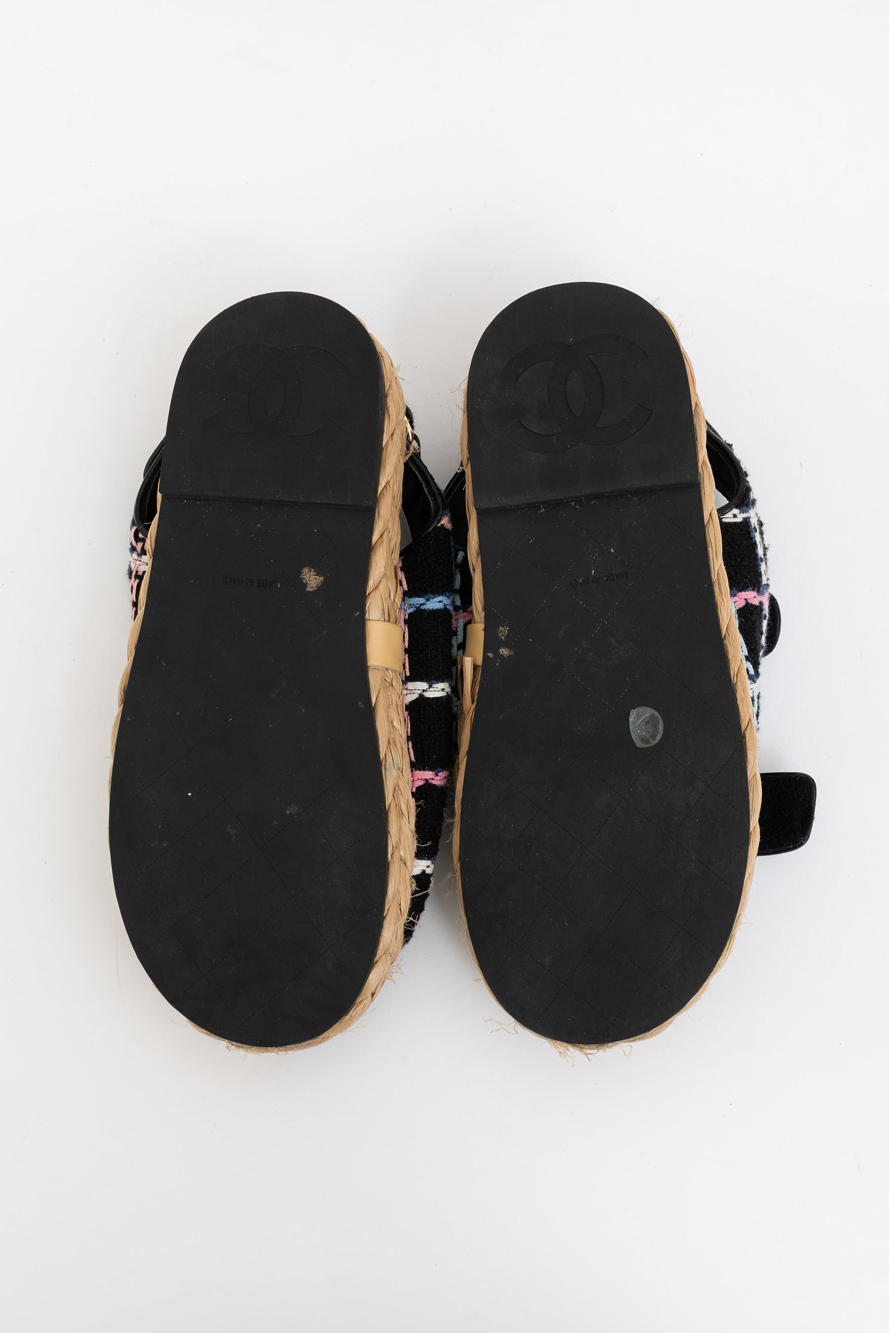 Raffia and Tweed Dad Sandals