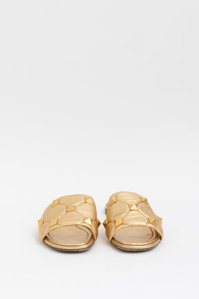 Roman Stud Flat Slides