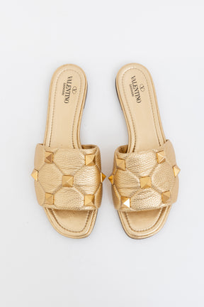 Roman Stud Flat Slides