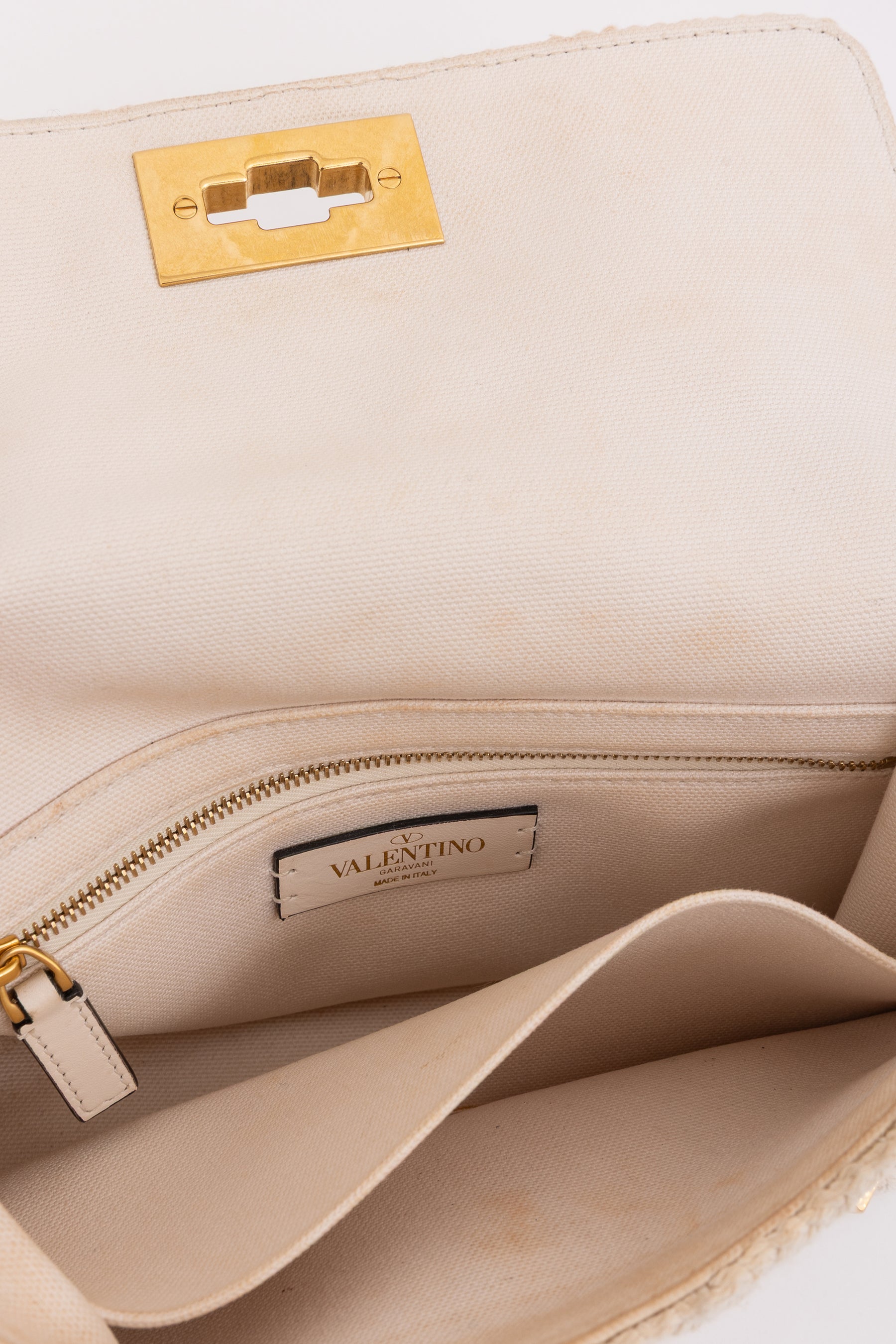 Knitted Roman Stud Top Handle Bag