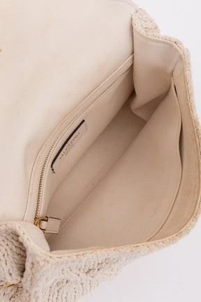 Knitted Roman Stud Top Handle Bag