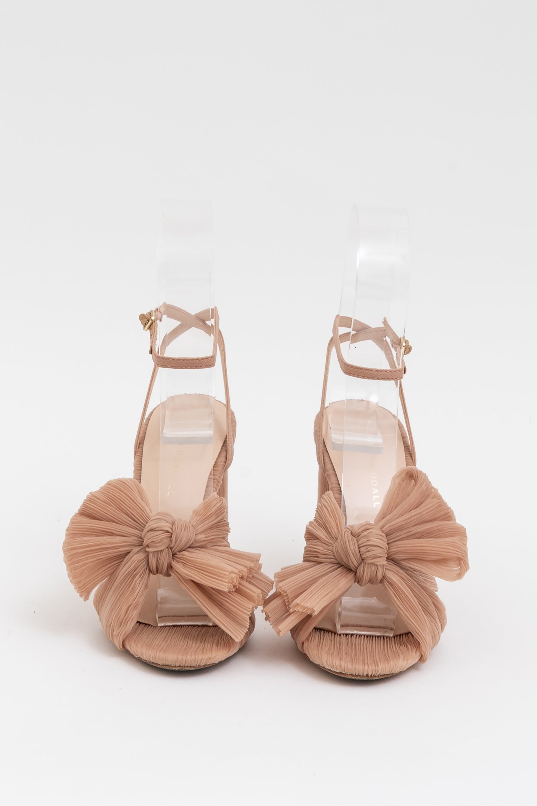 Camellia Beauty Pleated Bow Heels
