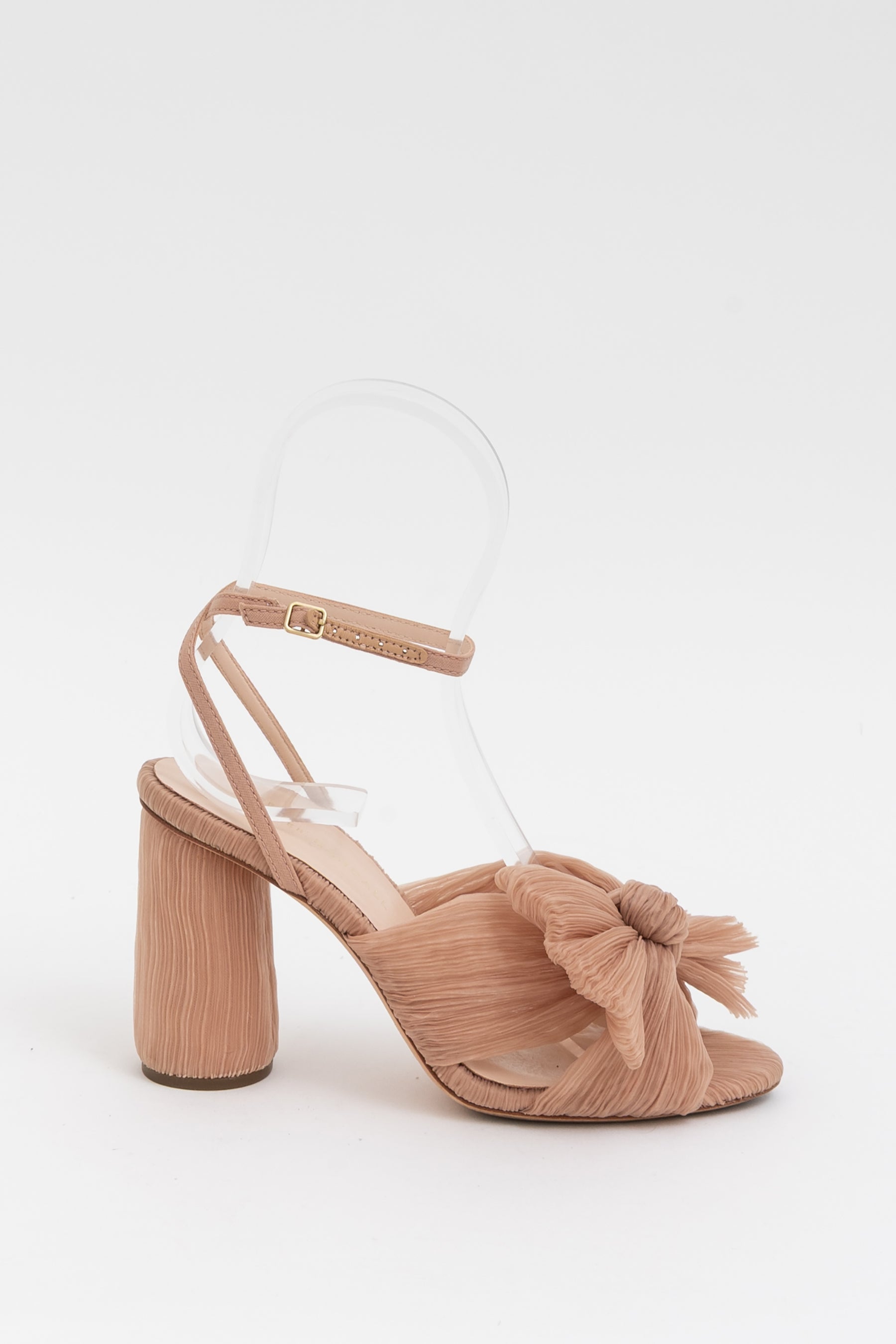 Camellia Beauty Pleated Bow Heels