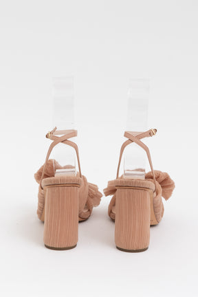 Camellia Beauty Pleated Bow Heels