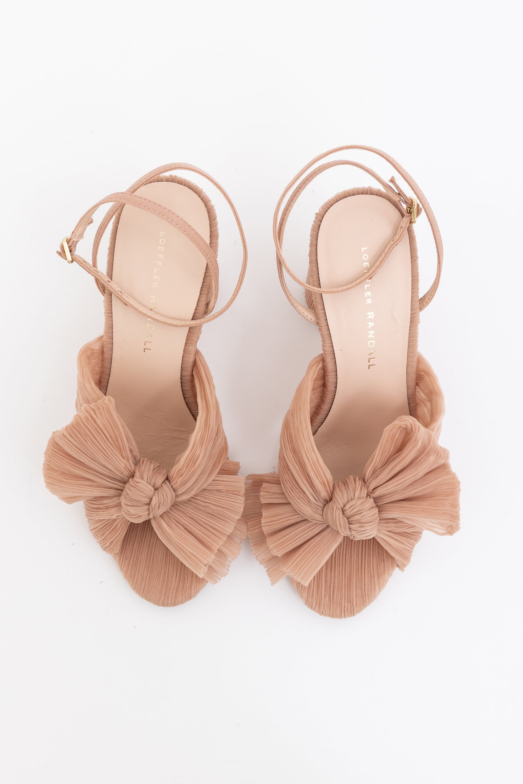Camellia Beauty Pleated Bow Heels