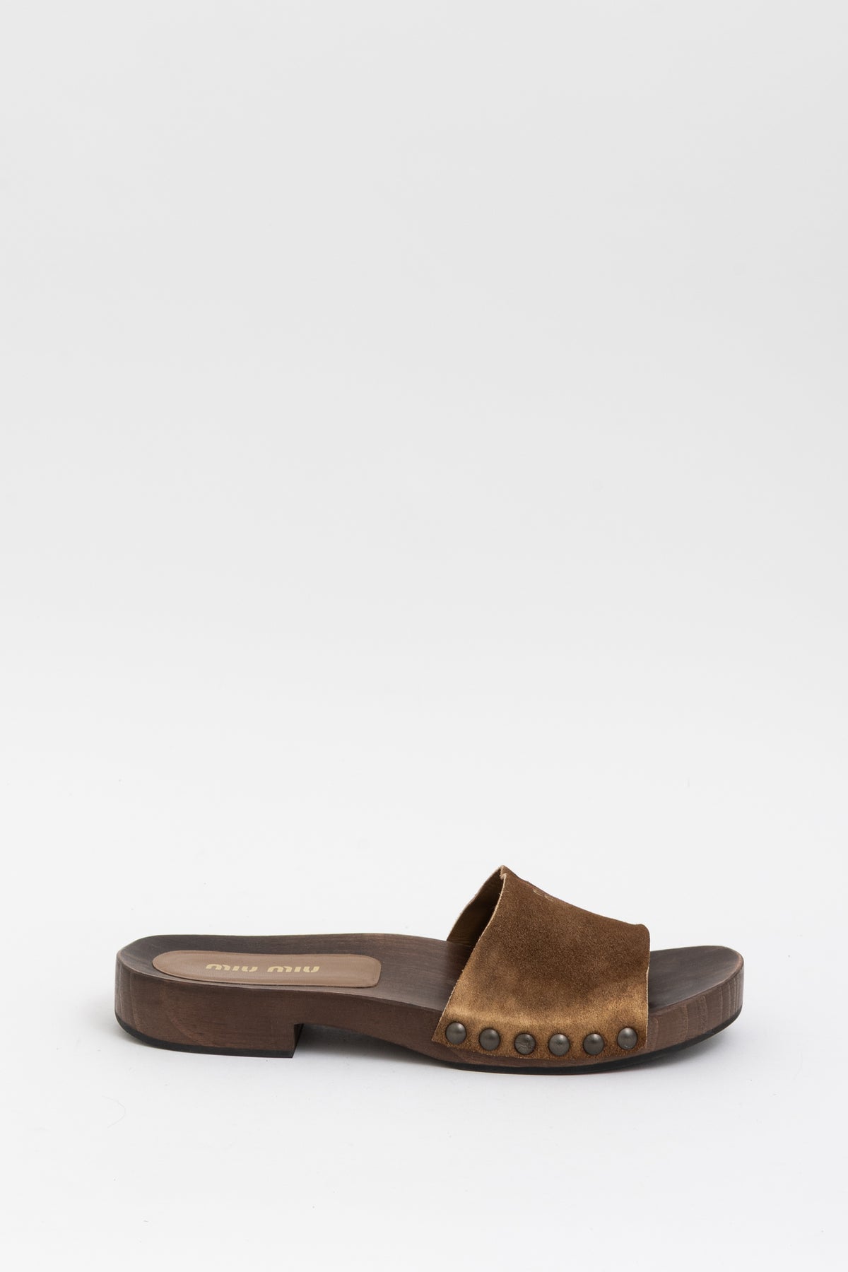 Faded-Suede Clogs