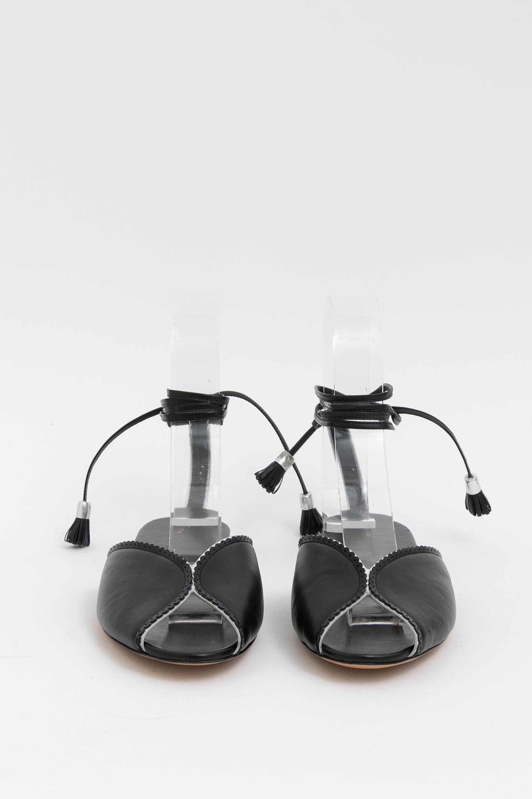 Charlotte Tassel-Tie Sandals