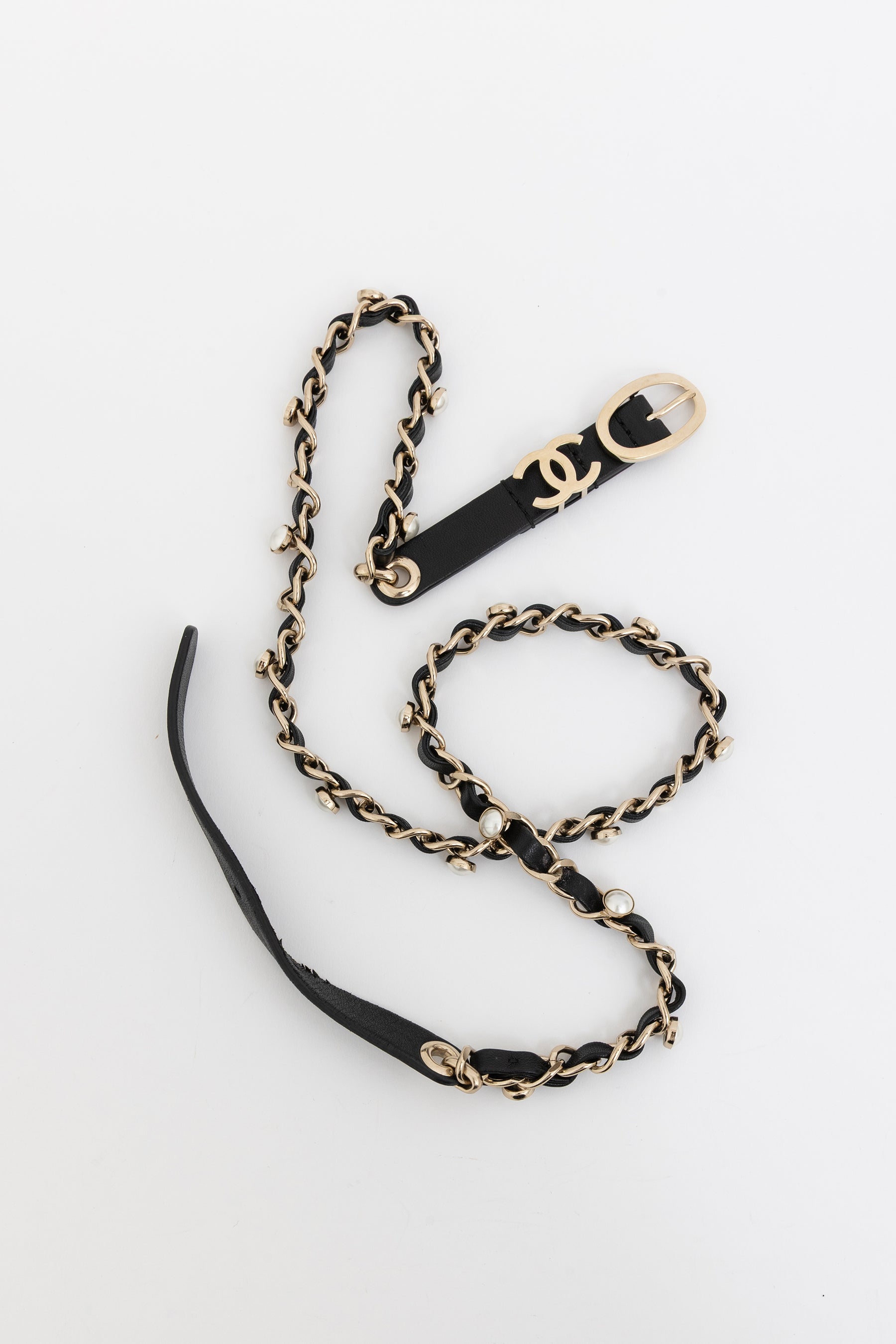 Pearl Chain Logo Belt