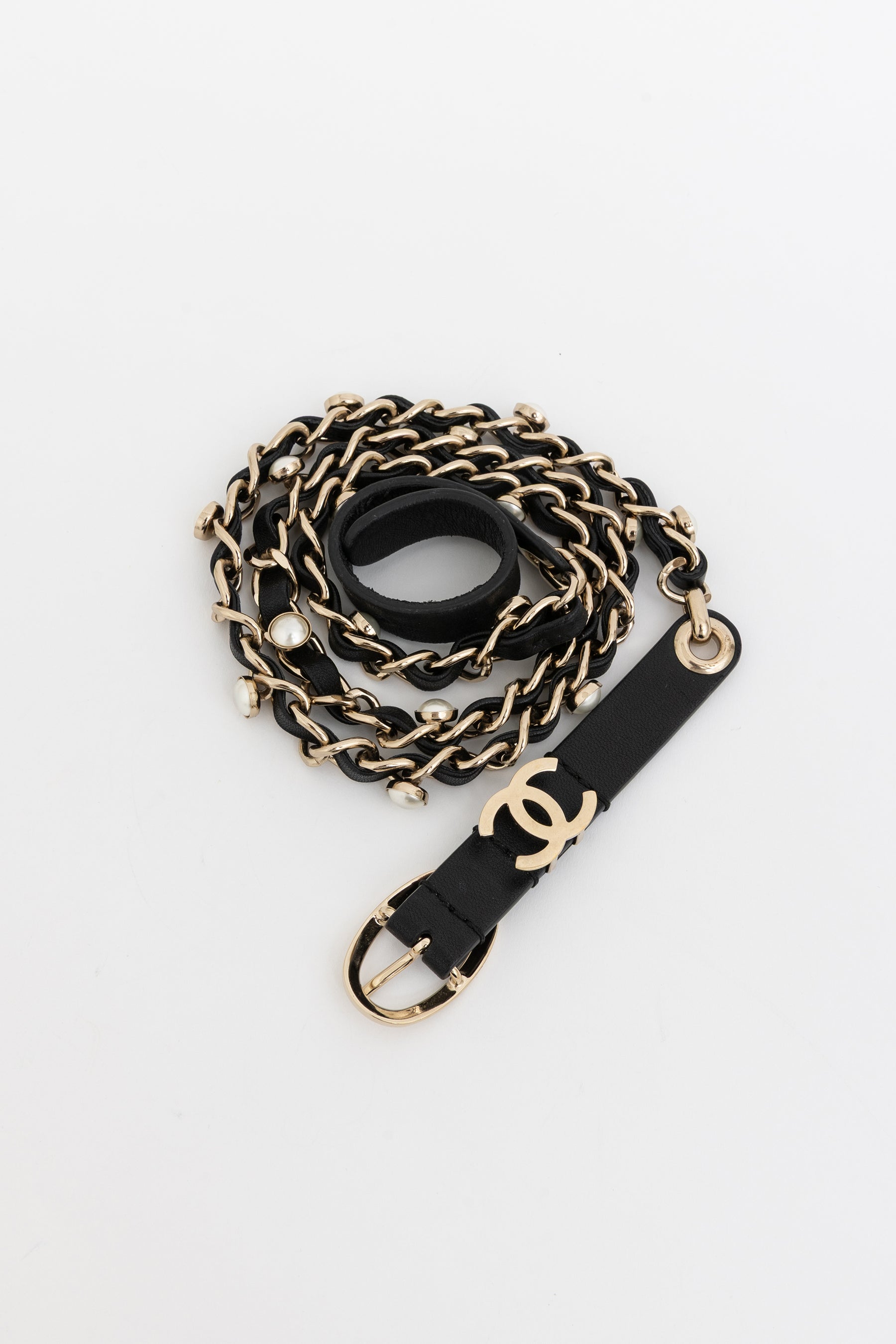 Pearl Chain Logo Belt