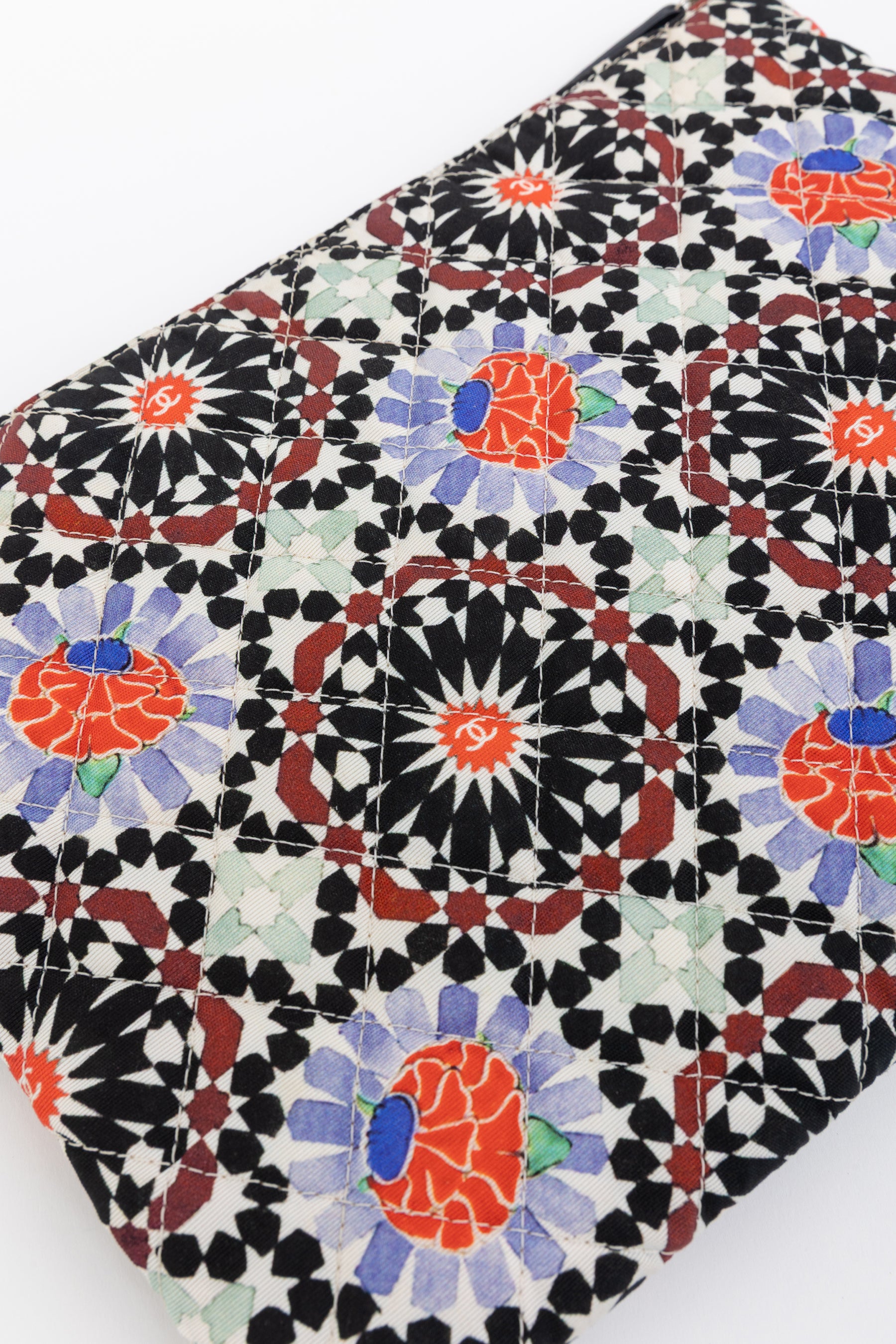 Paris Dubai Printed Canvas Pouch