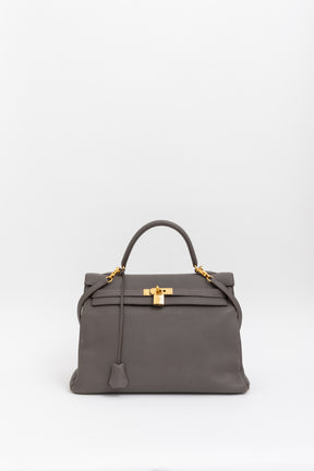 Togo Leather Kelly 35 Retourne Bag