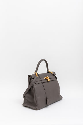 Togo Leather Kelly 35 Retourne Bag