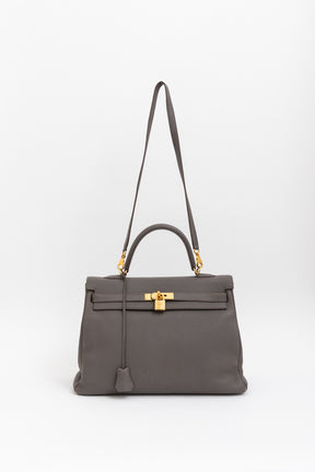 Togo Leather Kelly 35 Retourne Bag