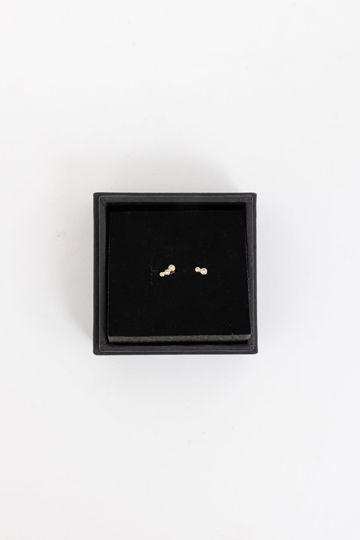 Bezel Set Diamond Stud Earrings