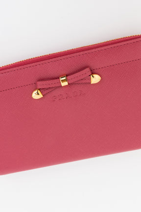 Saffiano Peonia Fiocco Bow Wallet