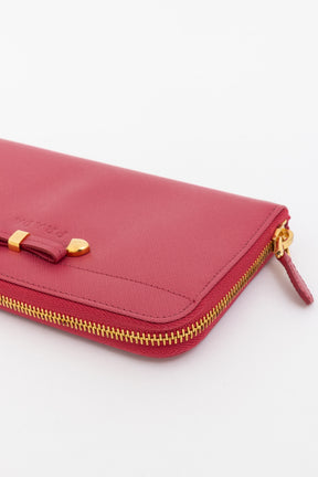 Saffiano Peonia Fiocco Bow Wallet