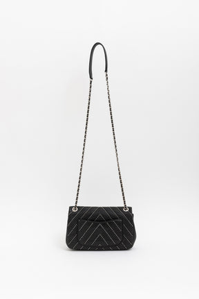 Studded Chevron Flap Bag