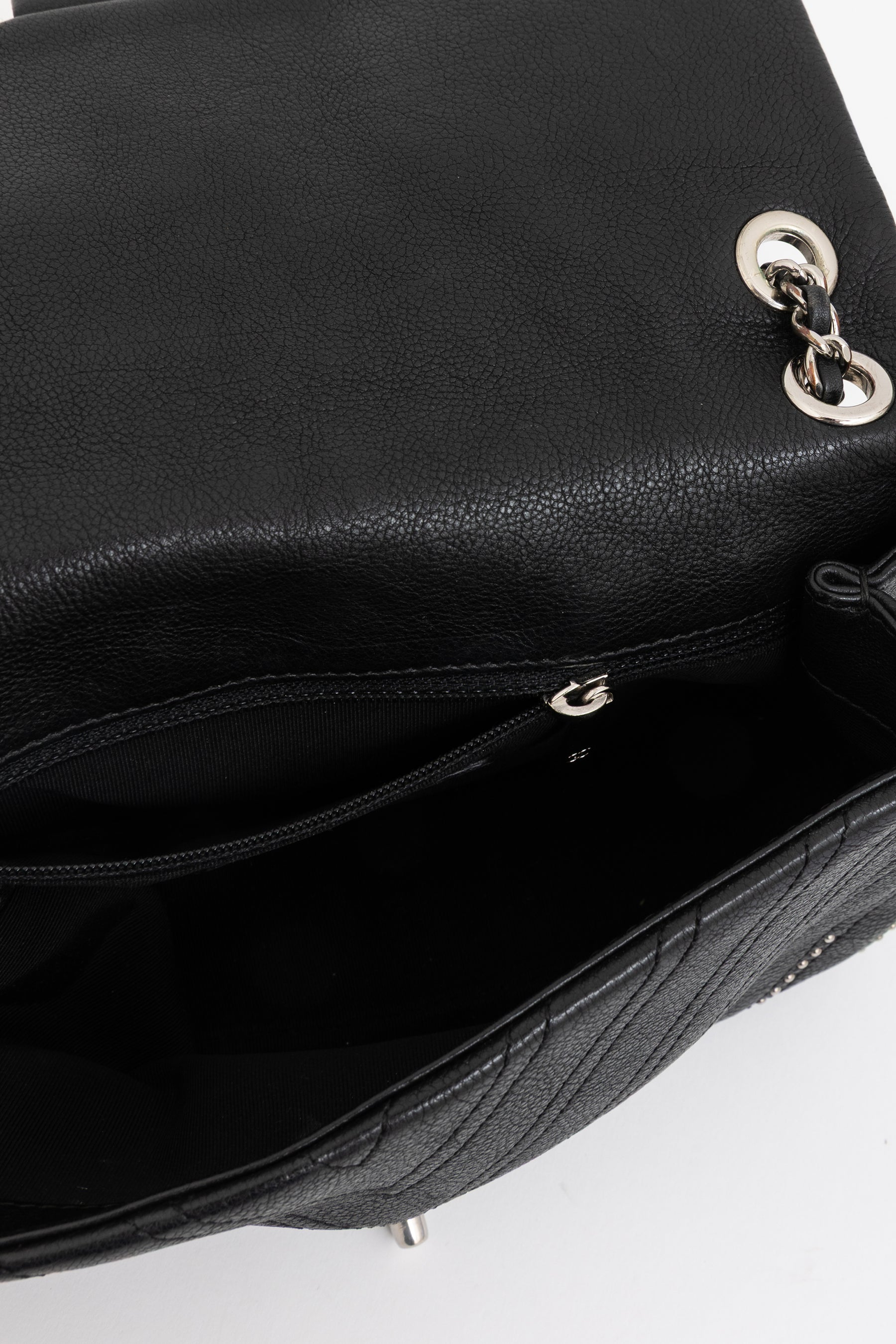 Studded Chevron Flap Bag