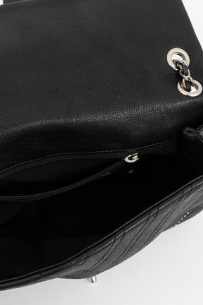 Studded Chevron Flap Bag