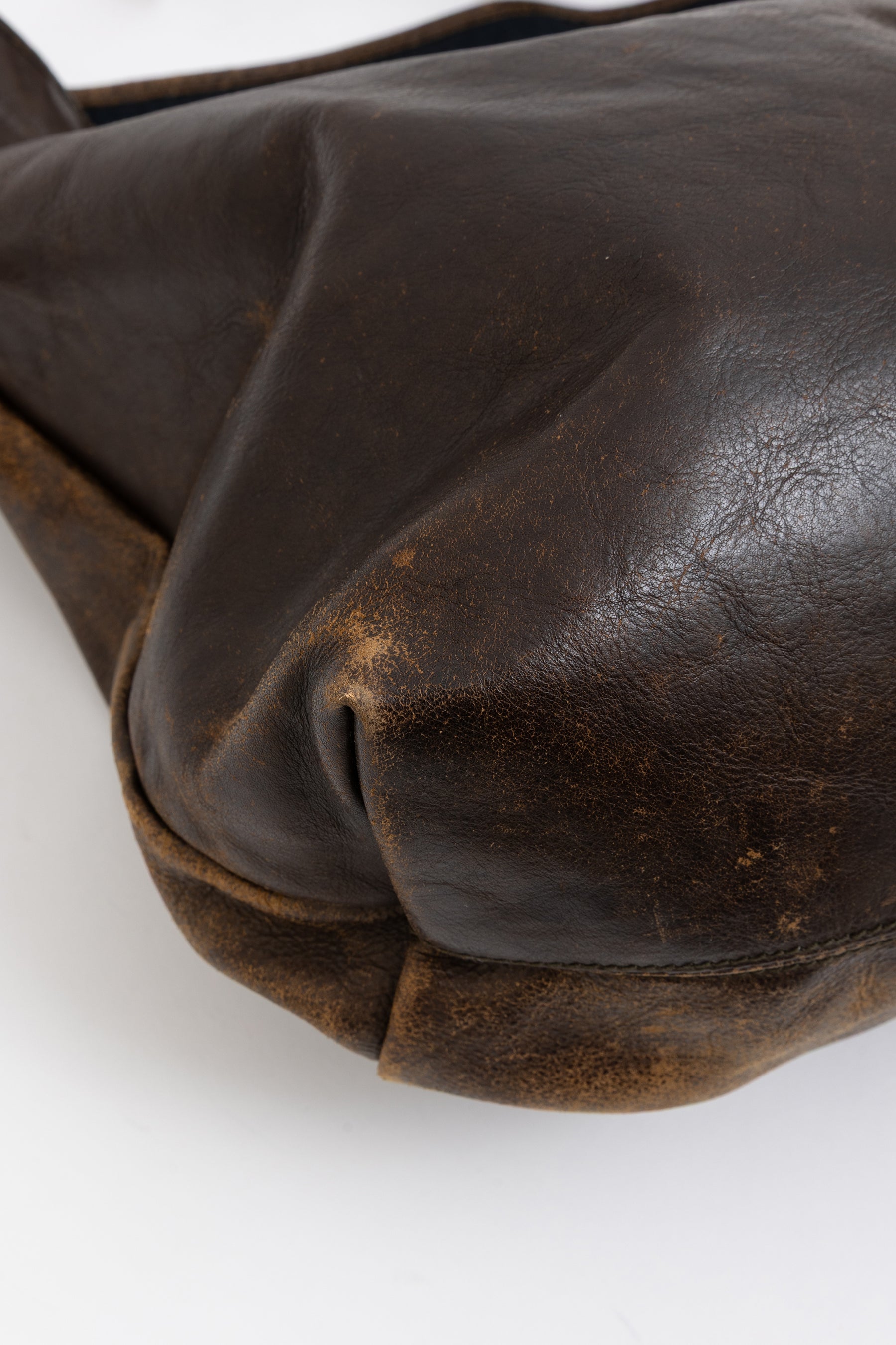 Distressed Hobo Buckle Strap Bag