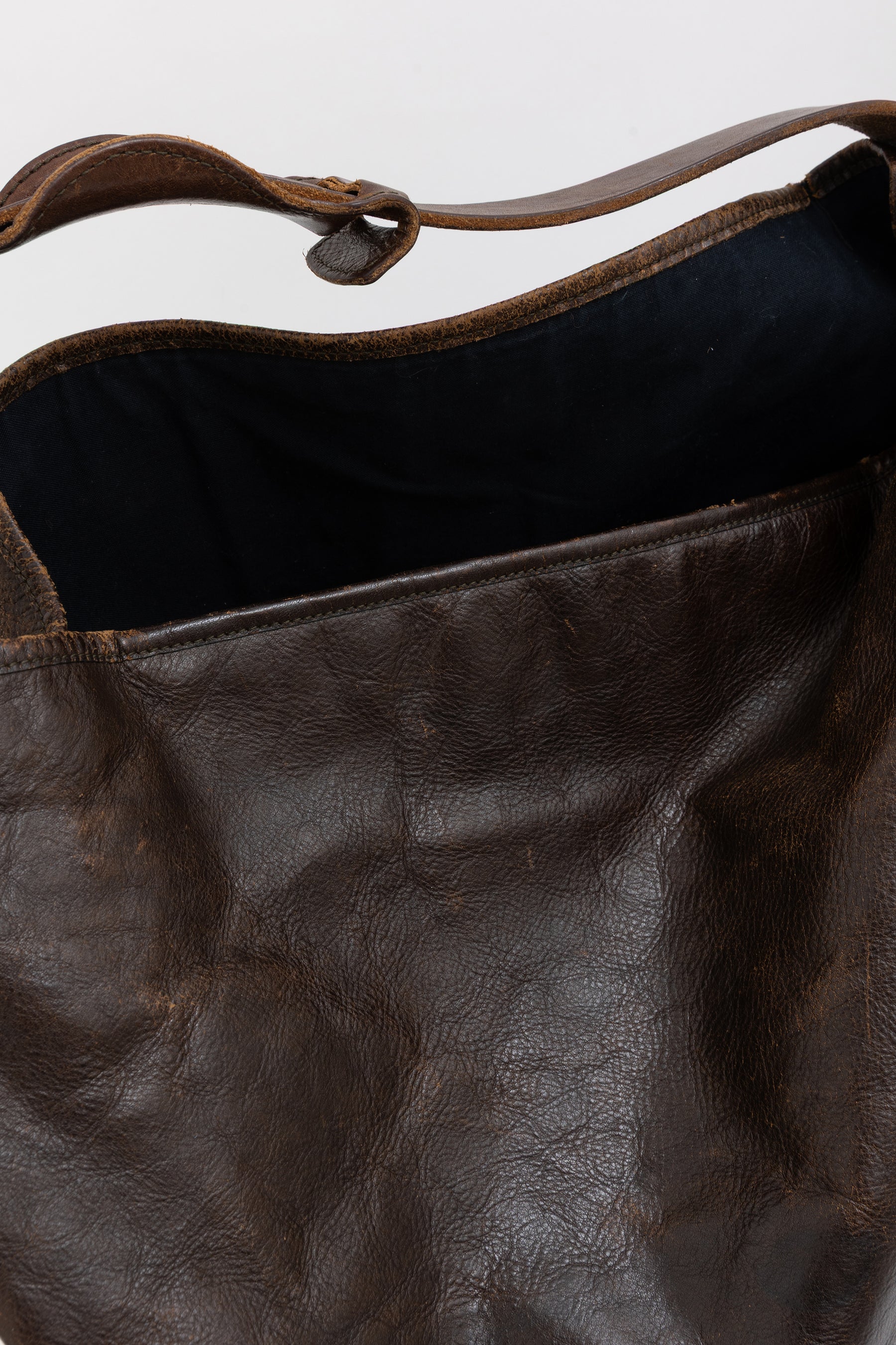 Distressed Hobo Buckle Strap Bag