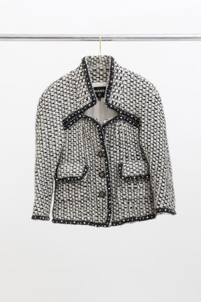 Faux Pearl Trimmed Jacket