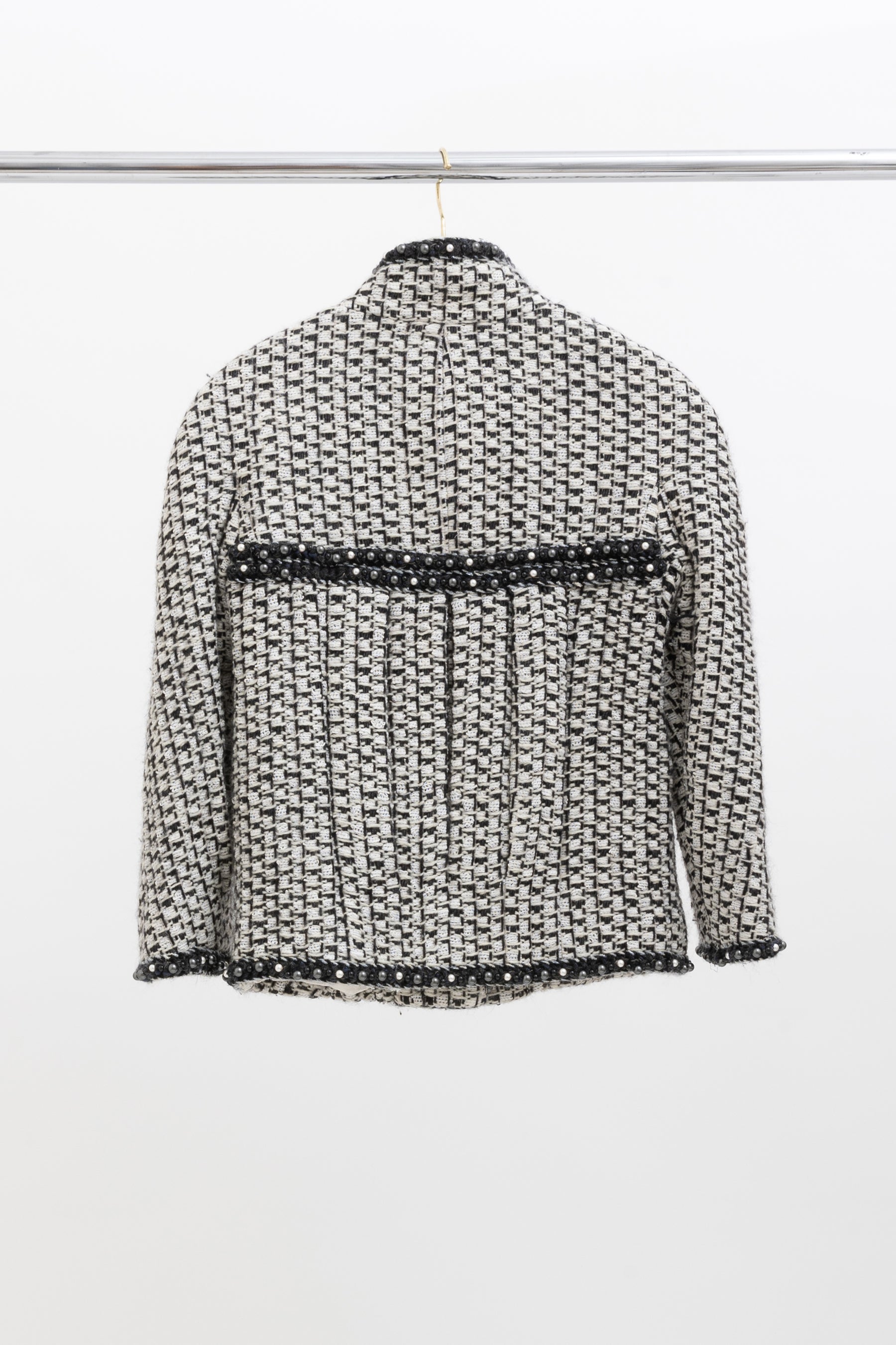 Faux Pearl Trimmed Jacket