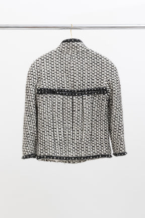 Faux Pearl Trimmed Jacket