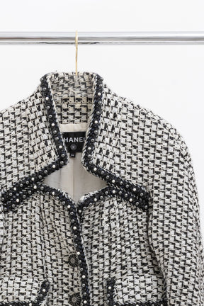 Faux Pearl Trimmed Jacket