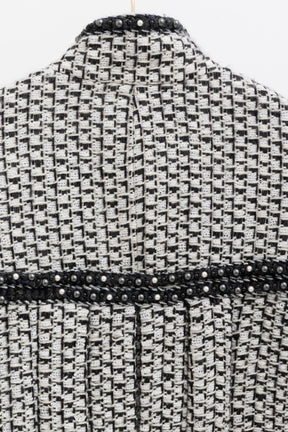 Faux Pearl Trimmed Jacket