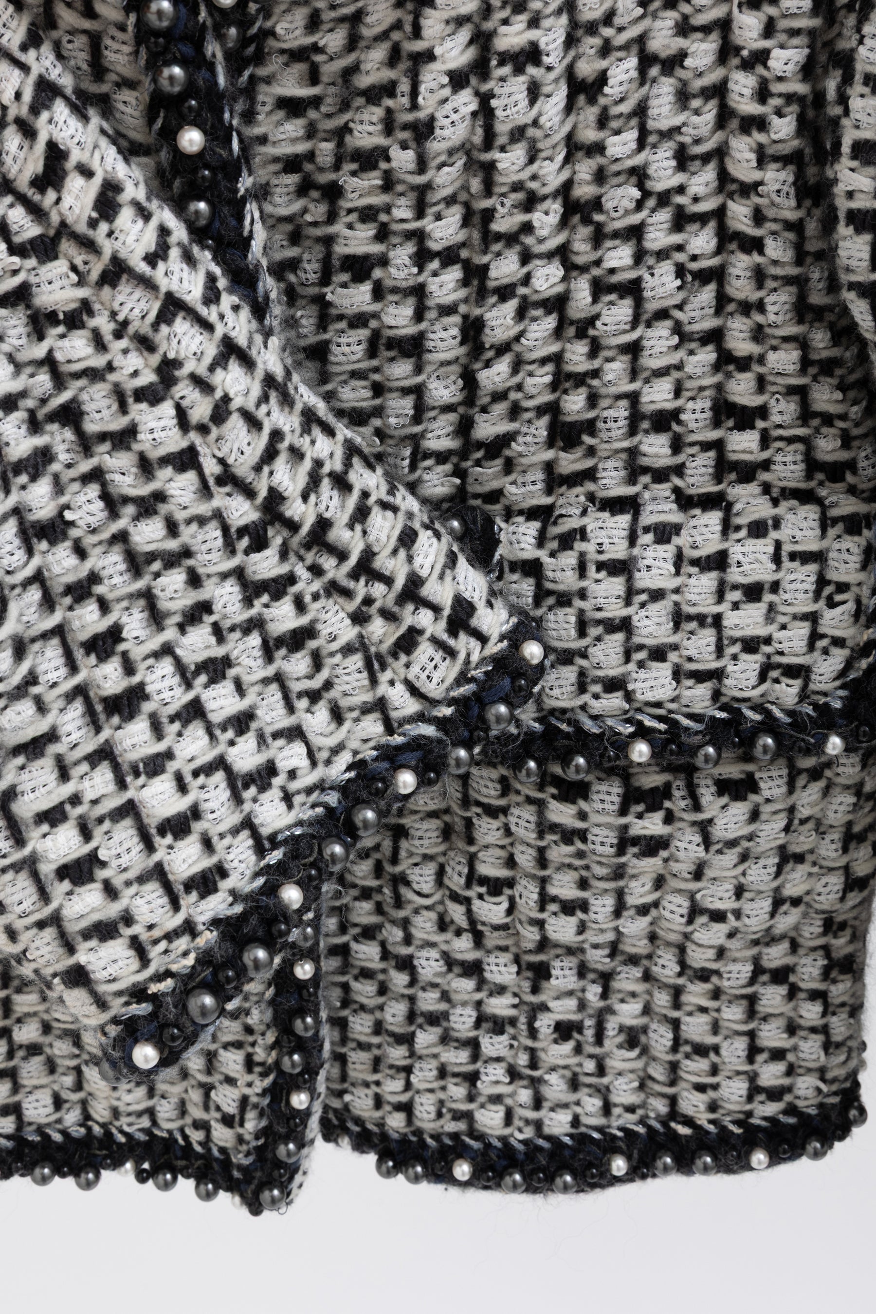 Faux Pearl Trimmed Jacket