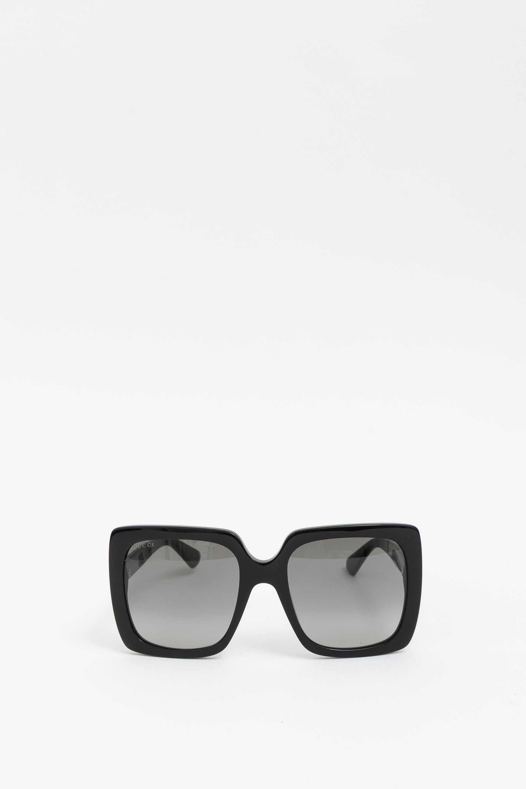 Oversized Crystal Logo Sunglasses