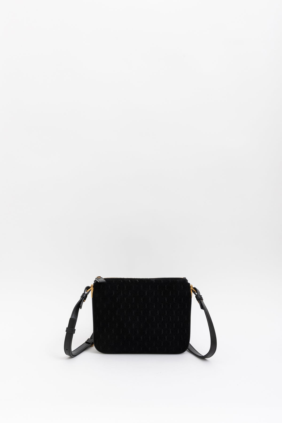 Suede Monogram King Palm Crossbody Bag