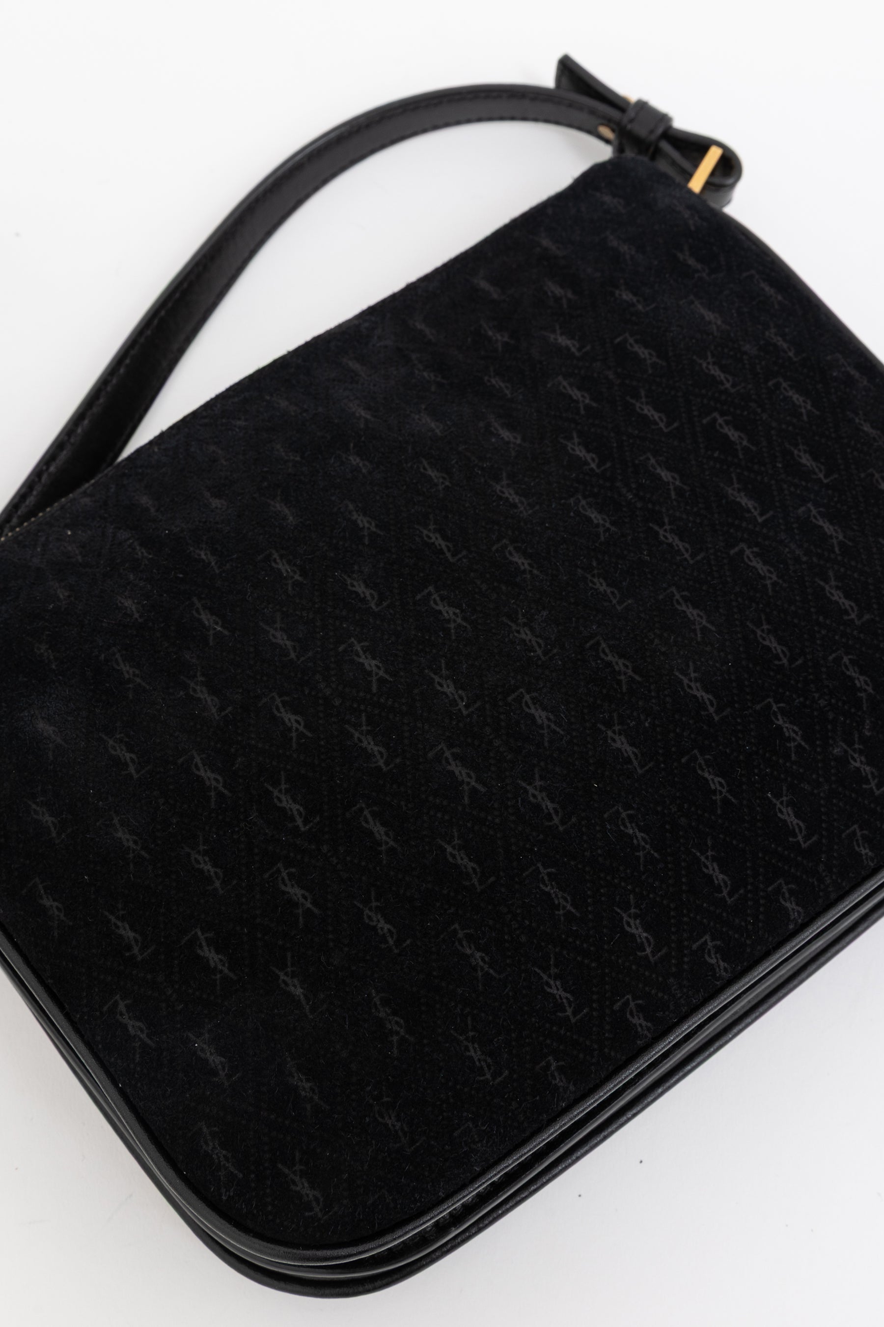 Suede Monogram King Palm Crossbody Bag