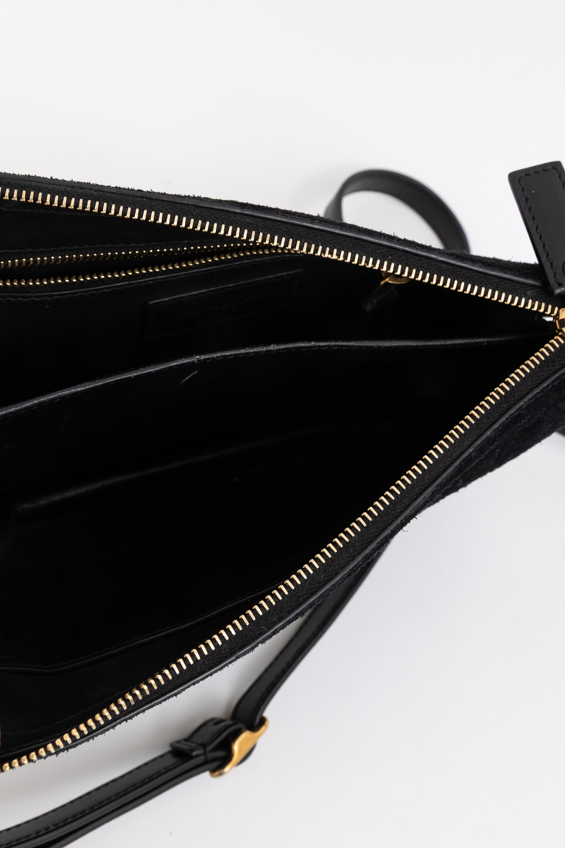 Suede Monogram King Palm Crossbody Bag