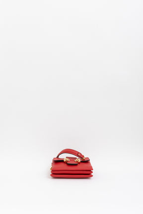 Twin Skull Small Leather Crossbody Bag