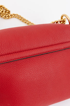 Twin Skull Small Leather Crossbody Bag