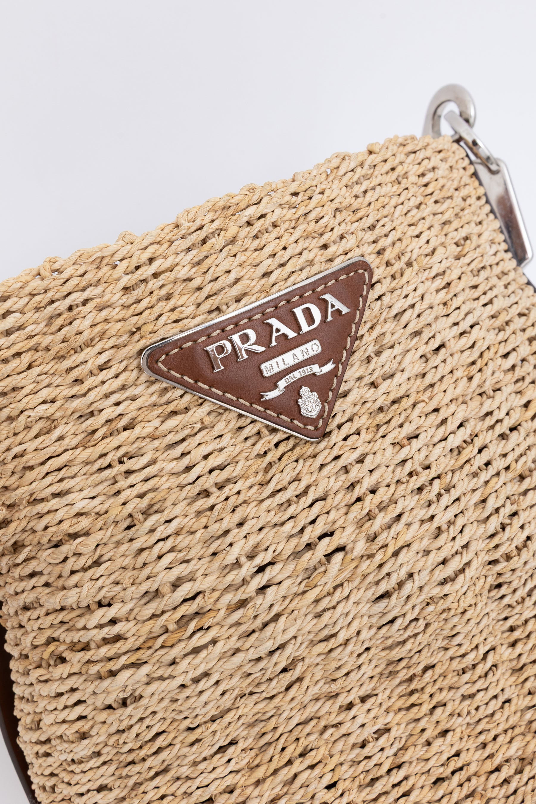 Braided Raffia Bucket Bag