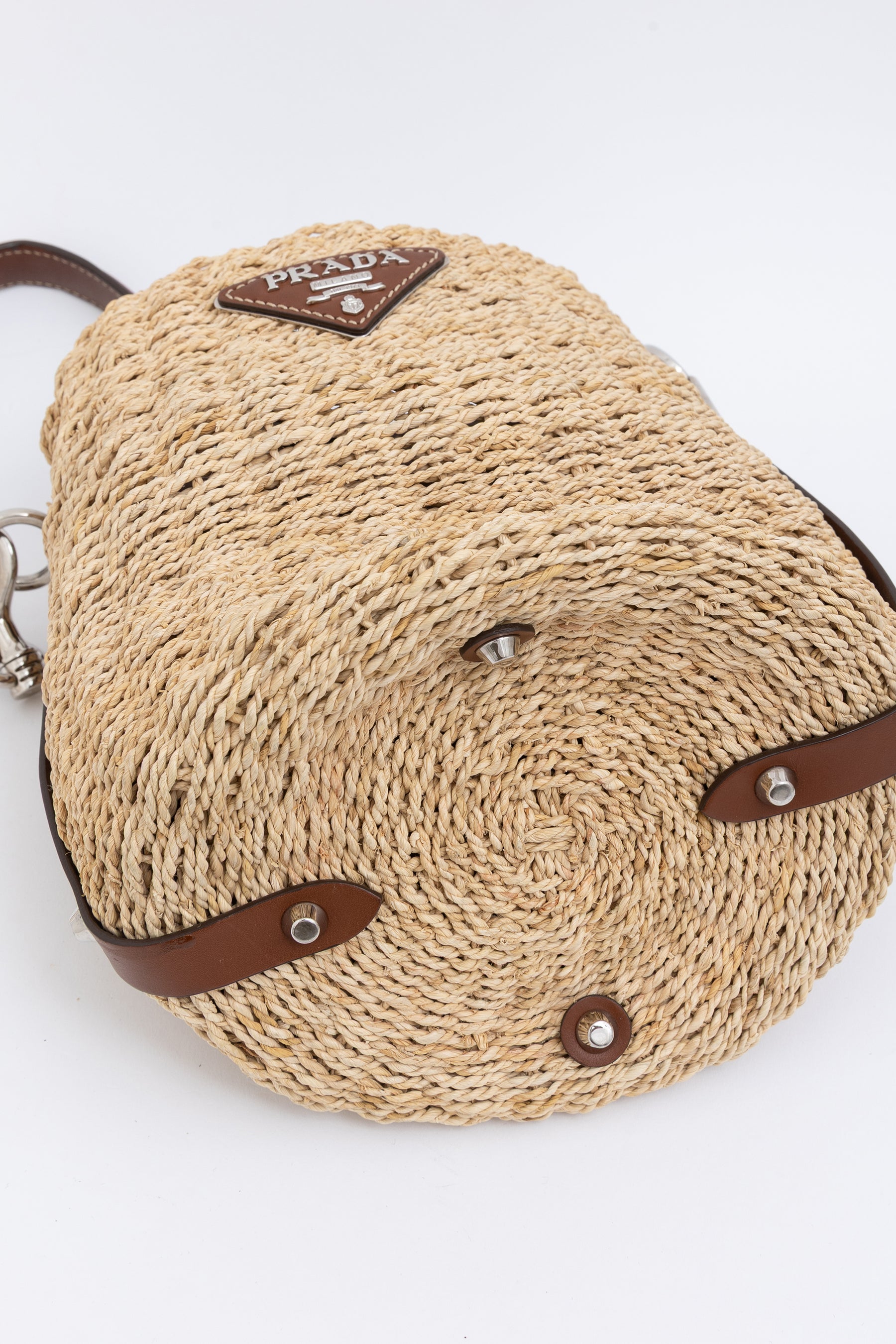 Braided Raffia Bucket Bag