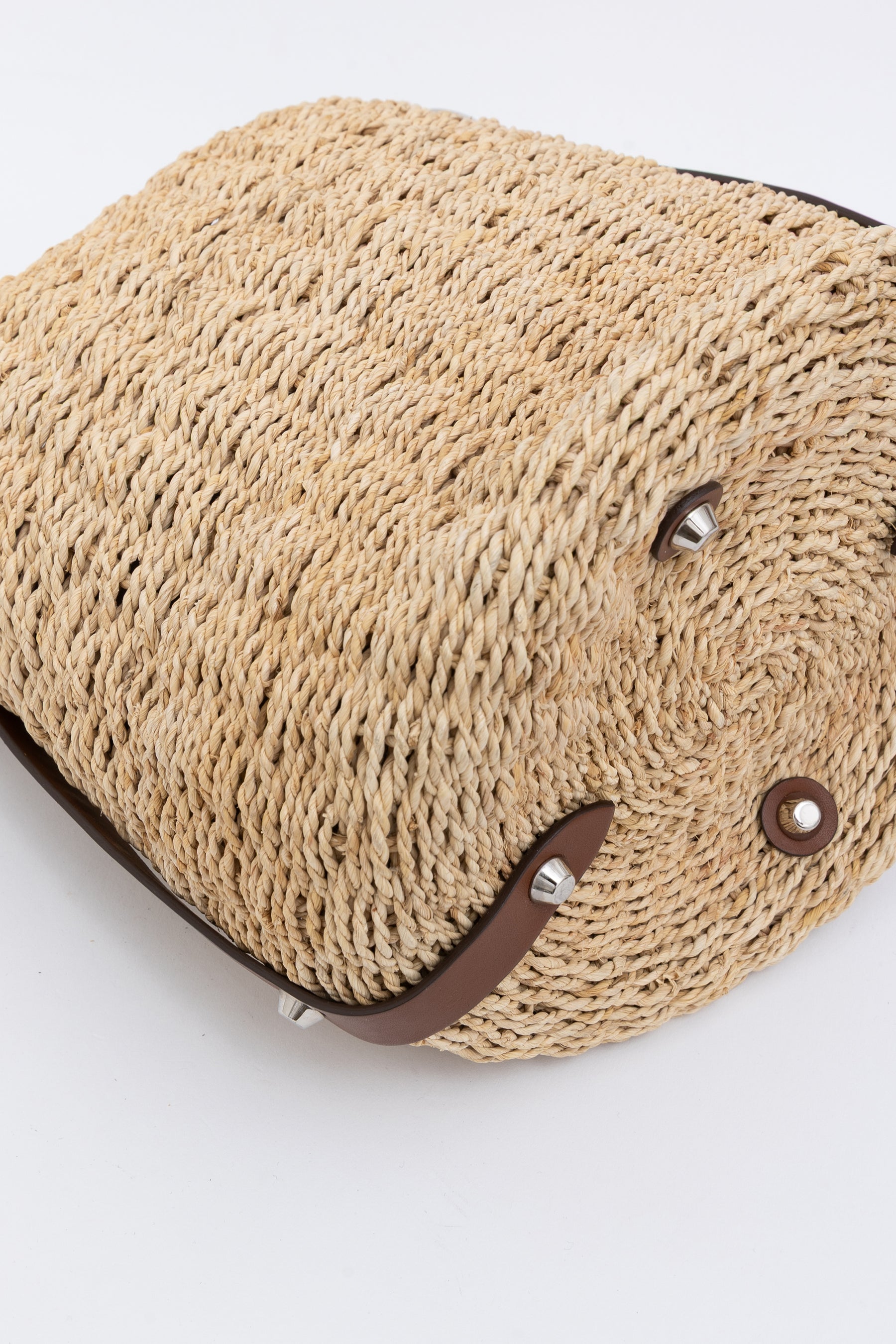 Braided Raffia Bucket Bag