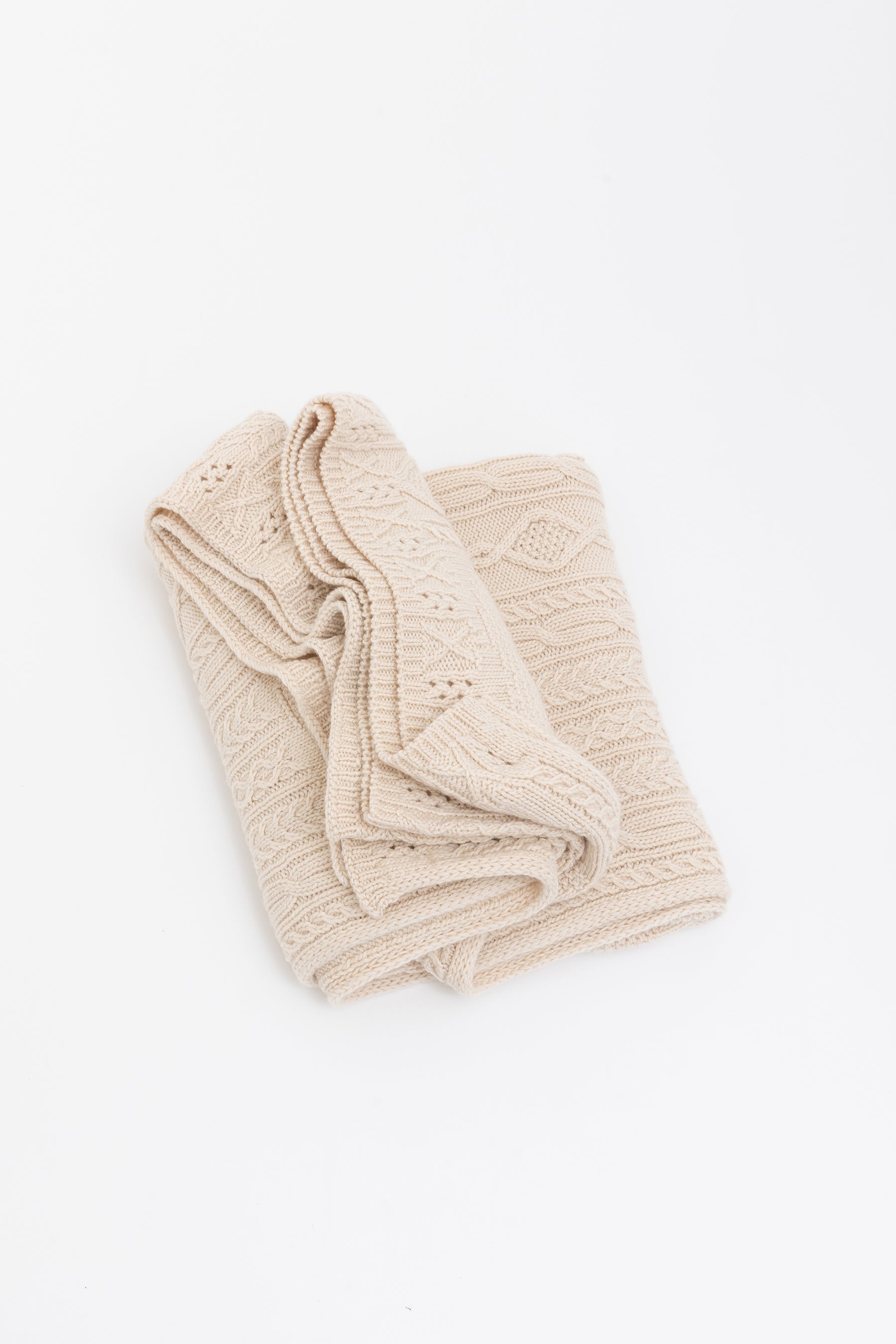 Cable-Knit Sock Slipper and Blanket Set