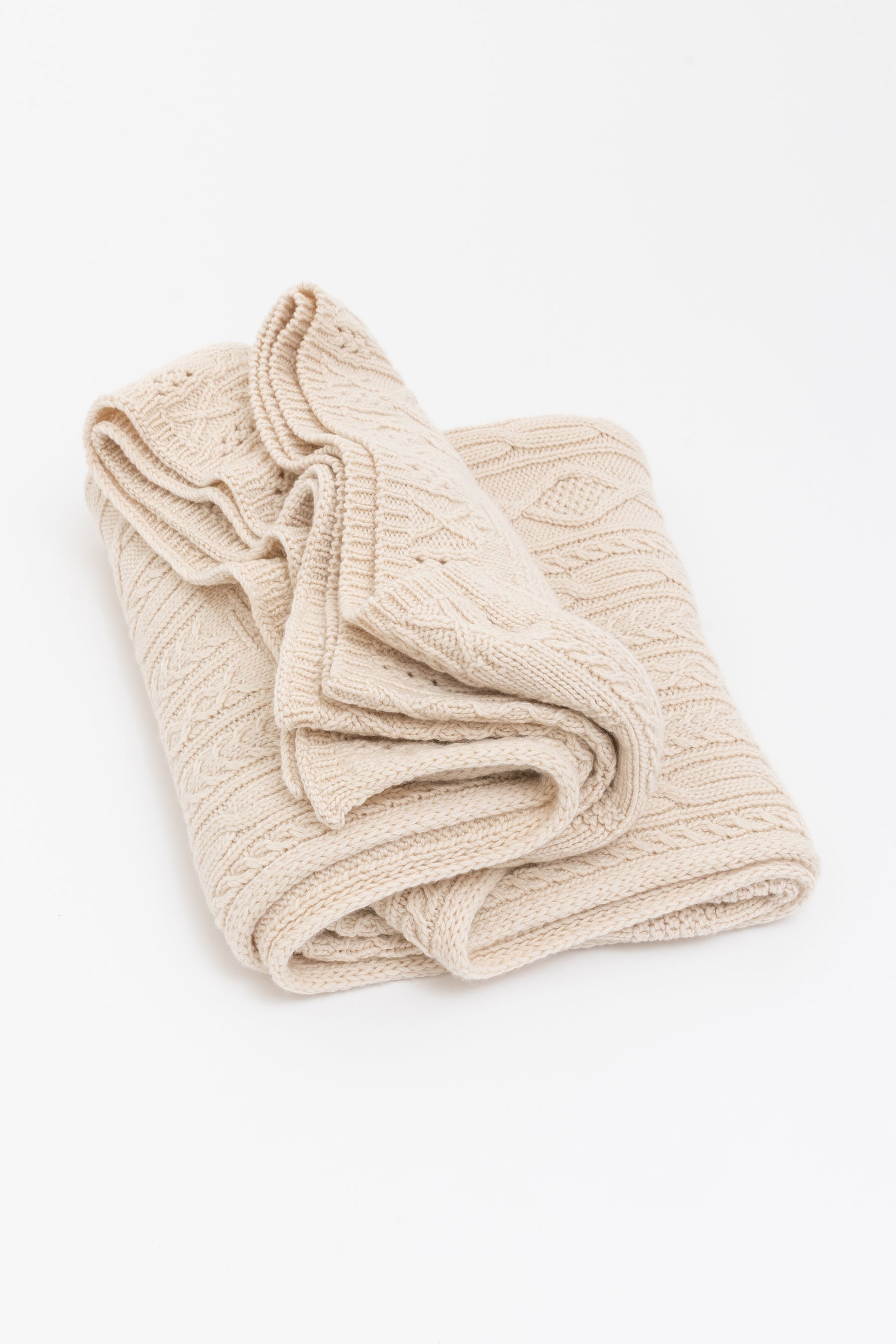 Cable-Knit Sock Slipper and Blanket Set