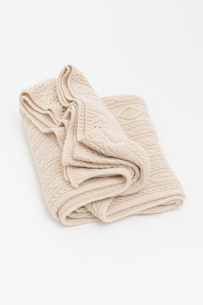 Cable-Knit Sock Slipper and Blanket Set
