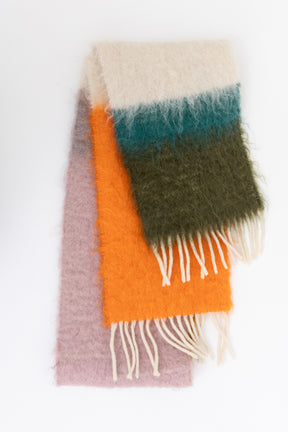 Fringed Mohair Scarf